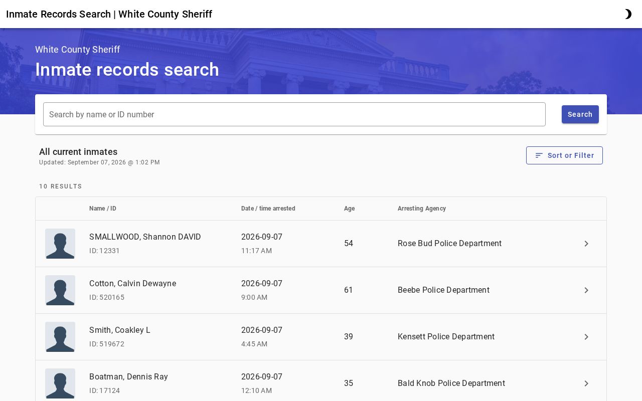 Corrections Records Search for White County Arkansas